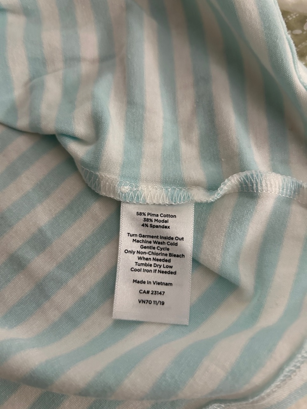 Talbots Aqua and White Striped Scoop Neck Tank - Picture 7 of 8